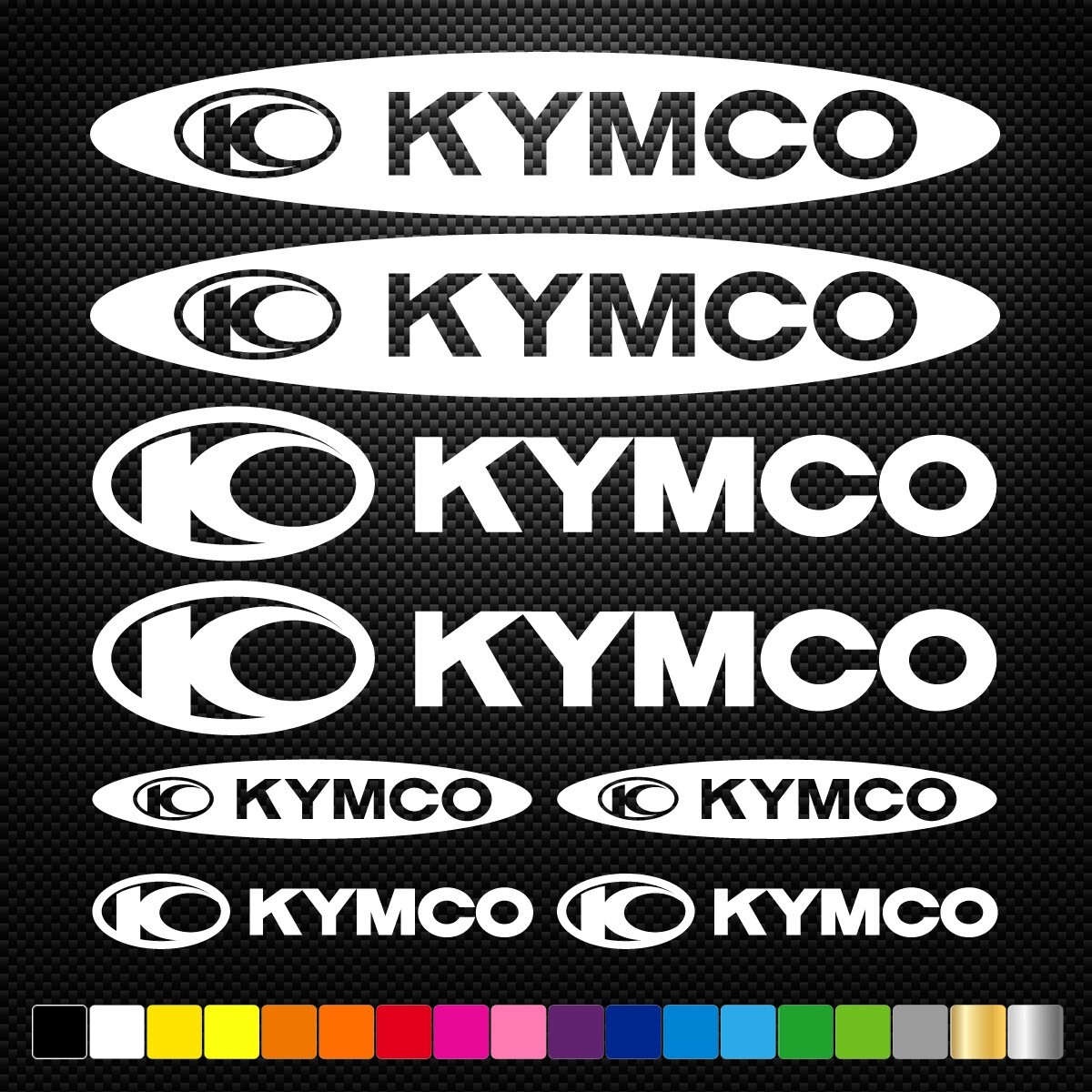 KYMCO – 8 Decals Stickers Sponsors Car Bike Motorcycle Motocross MX ATV
