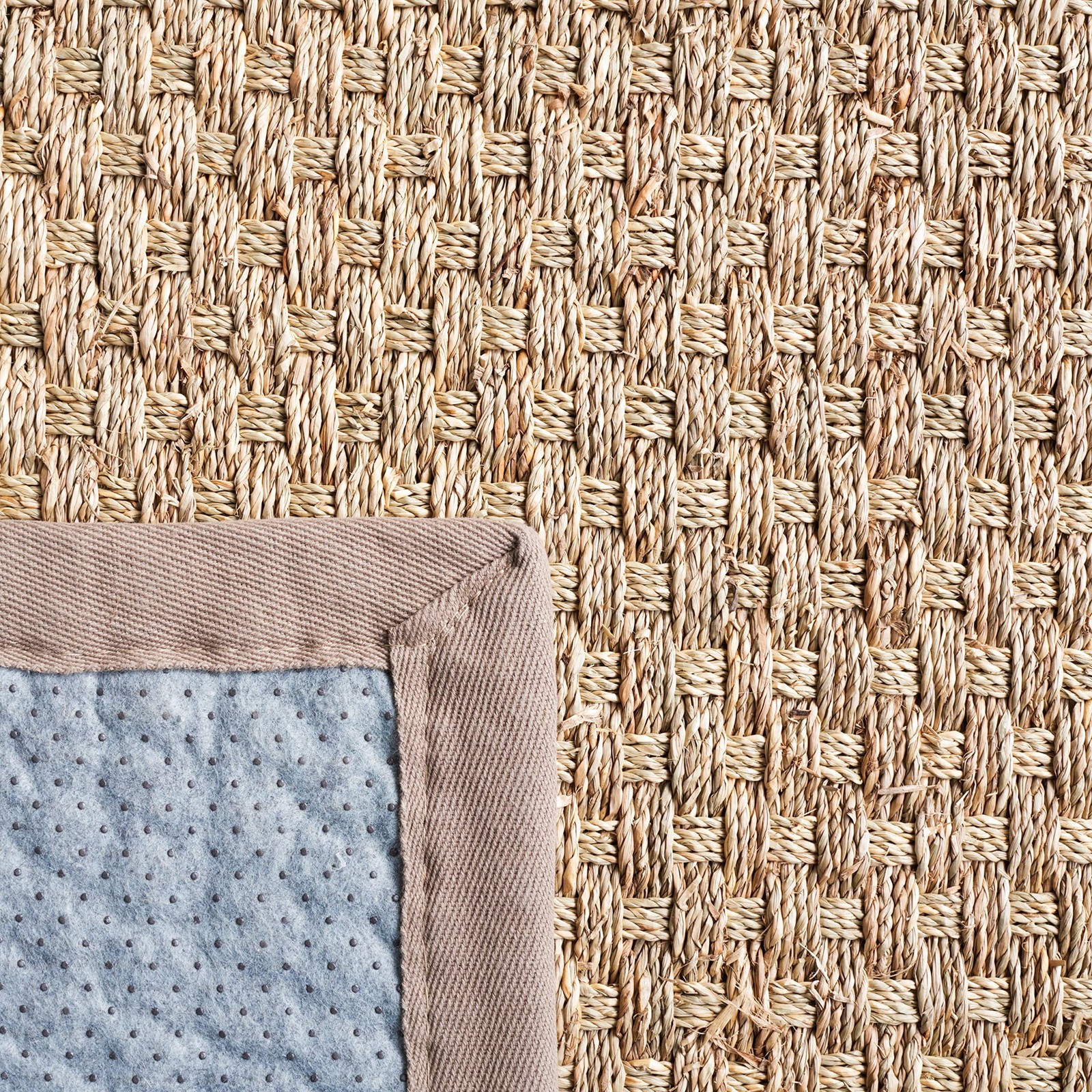 SAFAVIEH Natural Fiber Collection Runner Rug – 2'6" x 12', Natural & Grey, Bo…