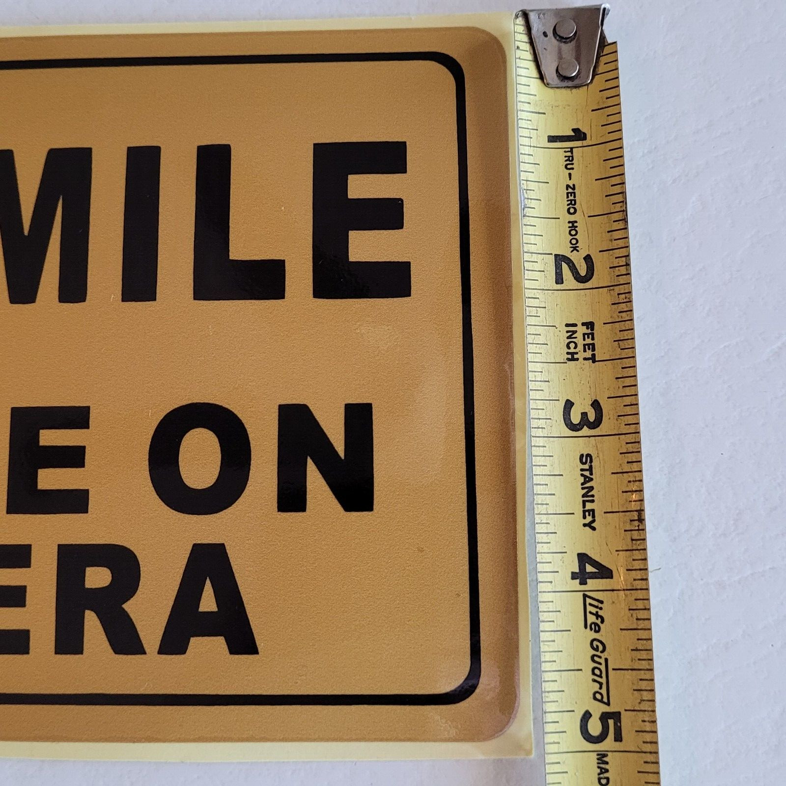 4 pack Smile You're On Camera Stickers 5×8 Security Warning Alarm Window Decal