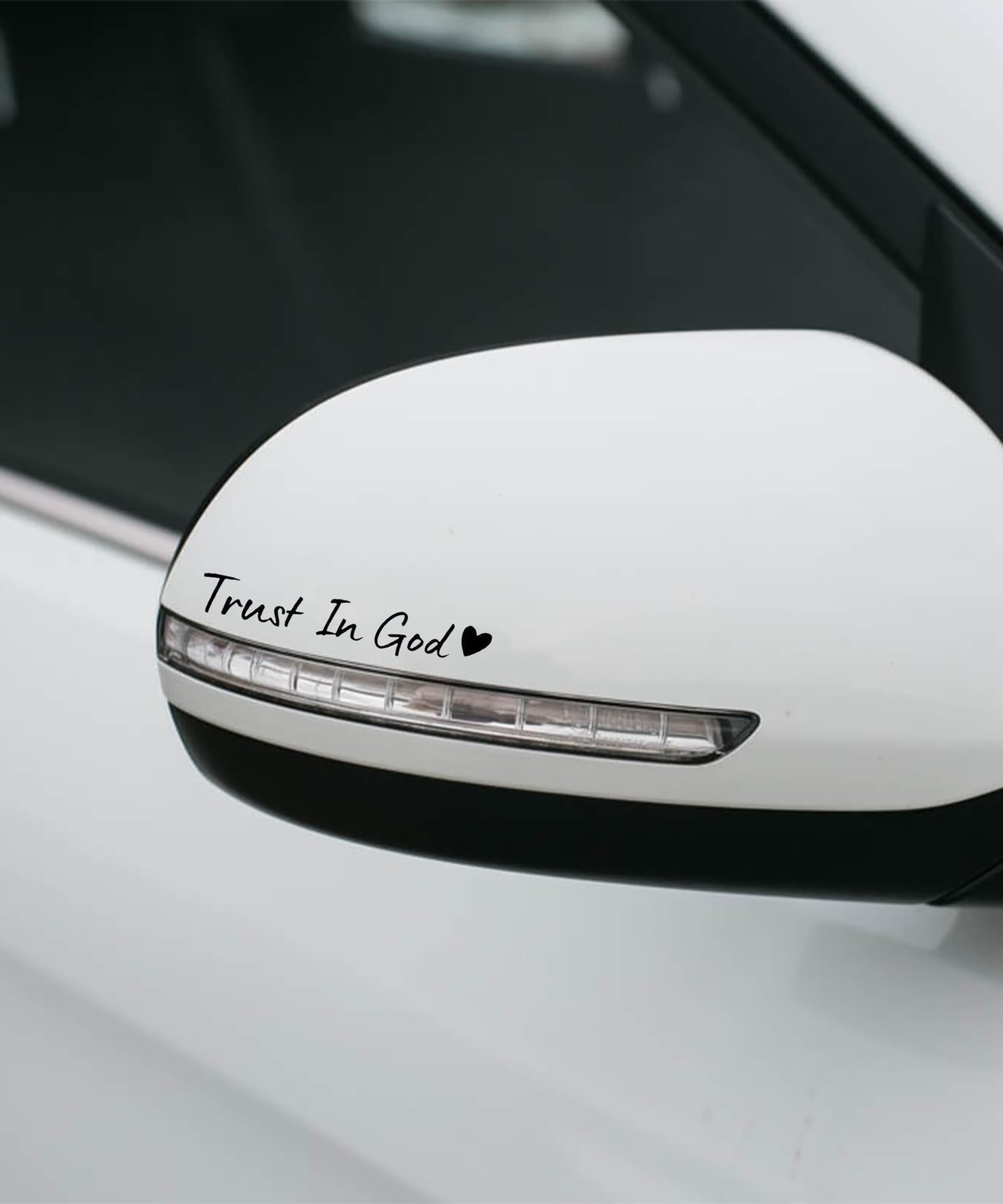 4PCSCar StickersCars Decals,Car Accessories Trust in God Rearview Mirror Sticker