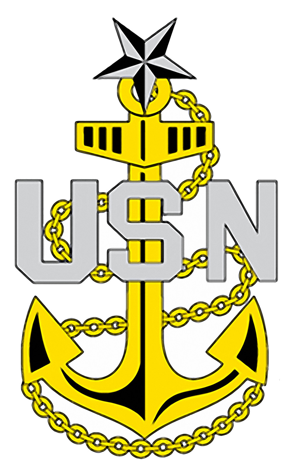 US Navy Senior Chief Petty Officer (2 small or 1 Large)  Vinyl Decal