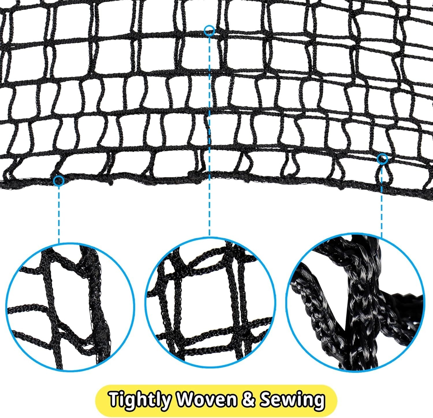 9.8' x 9.8' Climbing Cargo Net – Double Layer Playground Safety Net for Kids