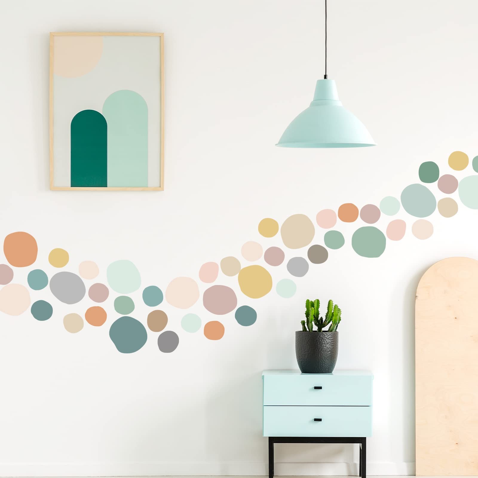 296 Pcs Polka Dots Wall Decal Boho Back to School Rainbow Playroom Wall Decor…