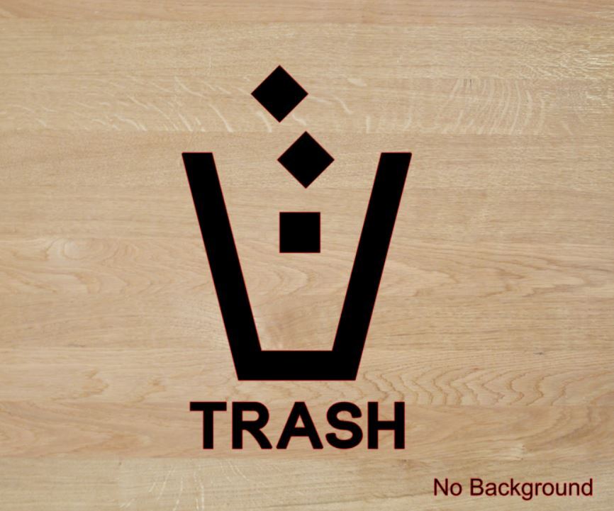 Trash Can Sticker PICK SIZE COLOR Vinyl Decal Garbage Bin Symbol Recycle Work