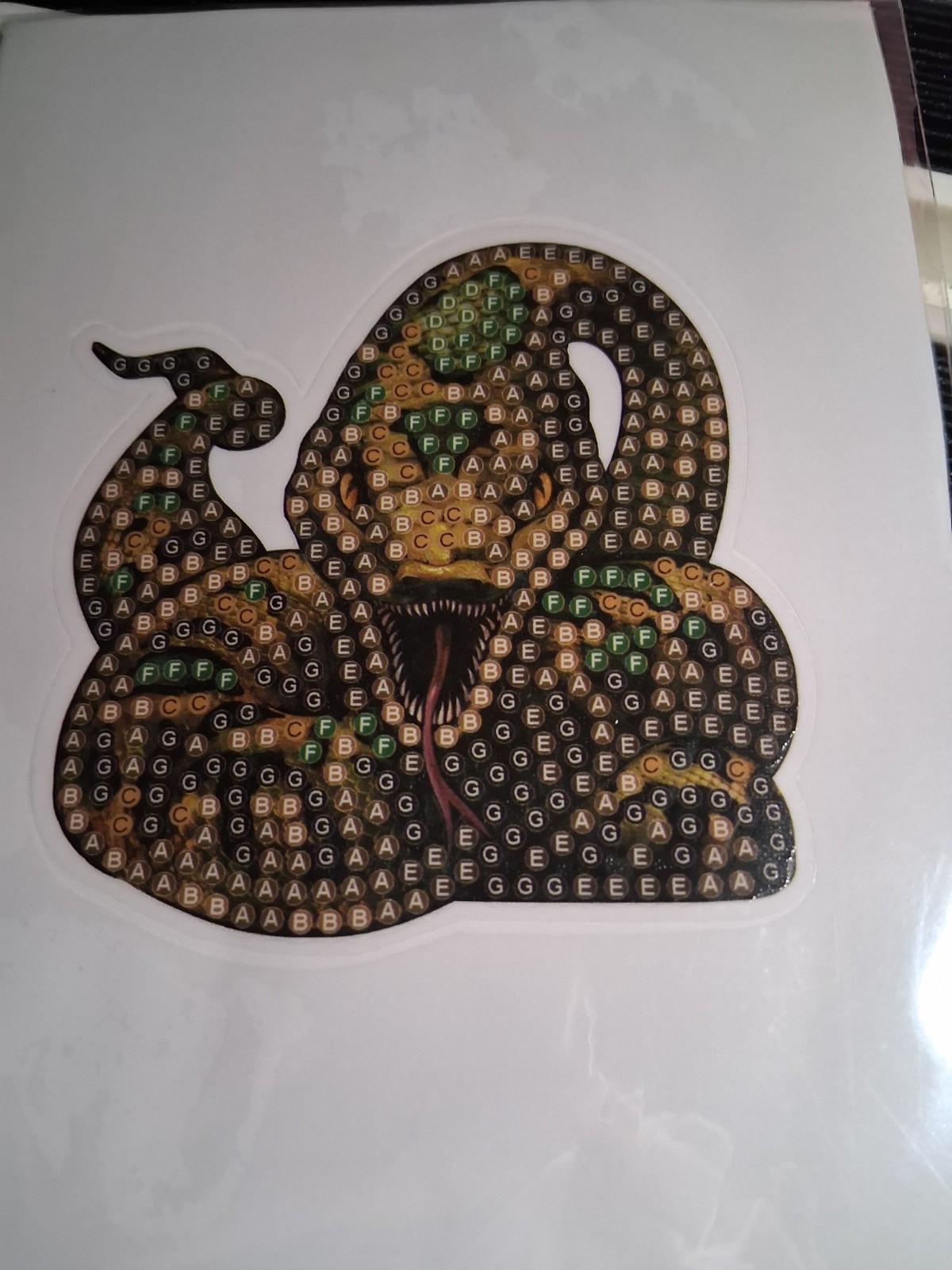 Multicolor Vinyl Snake Sticker, Self-Adhesive Animal Print for Adults, Any Room