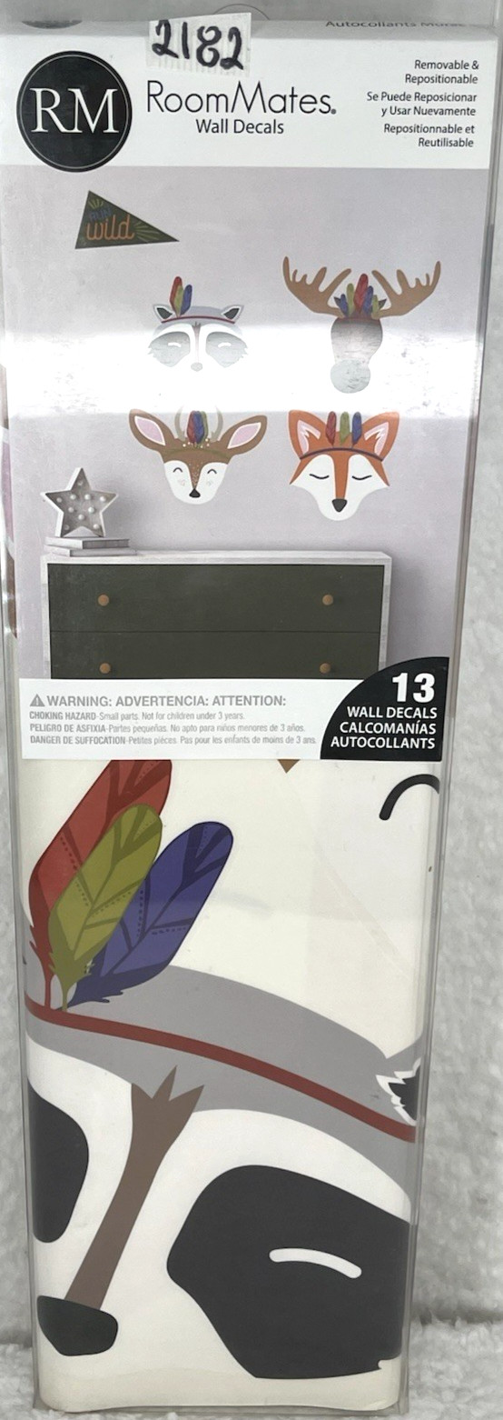 RoomMates Sleepy Woodland Animals 13 Giant Peel And Stick Wall Decals Deer Moose