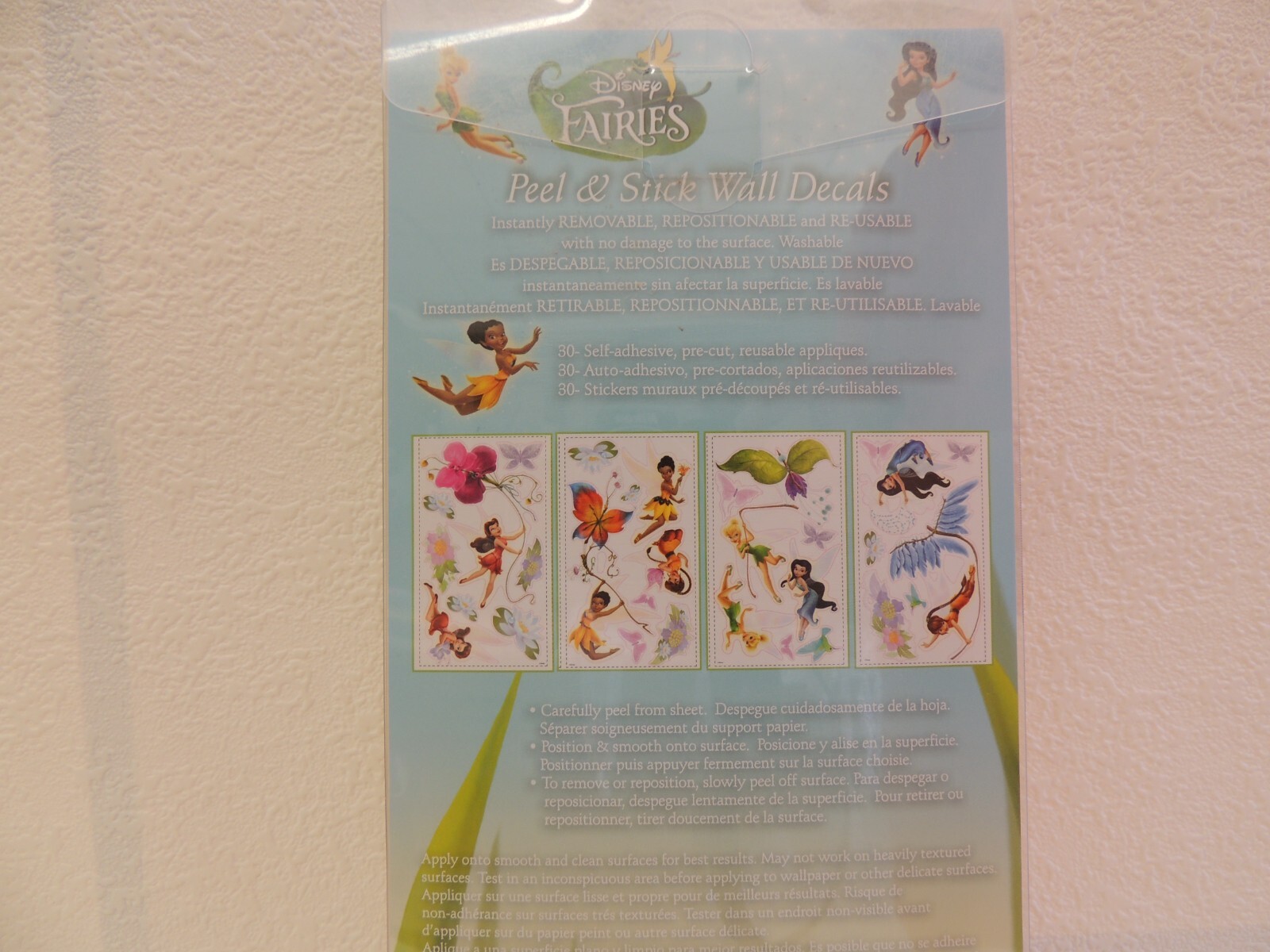 DISNEY FAIRIES TINKER BELL ROOMMATES PEEL AND STICK WALL DECALS # RMK1493SCS