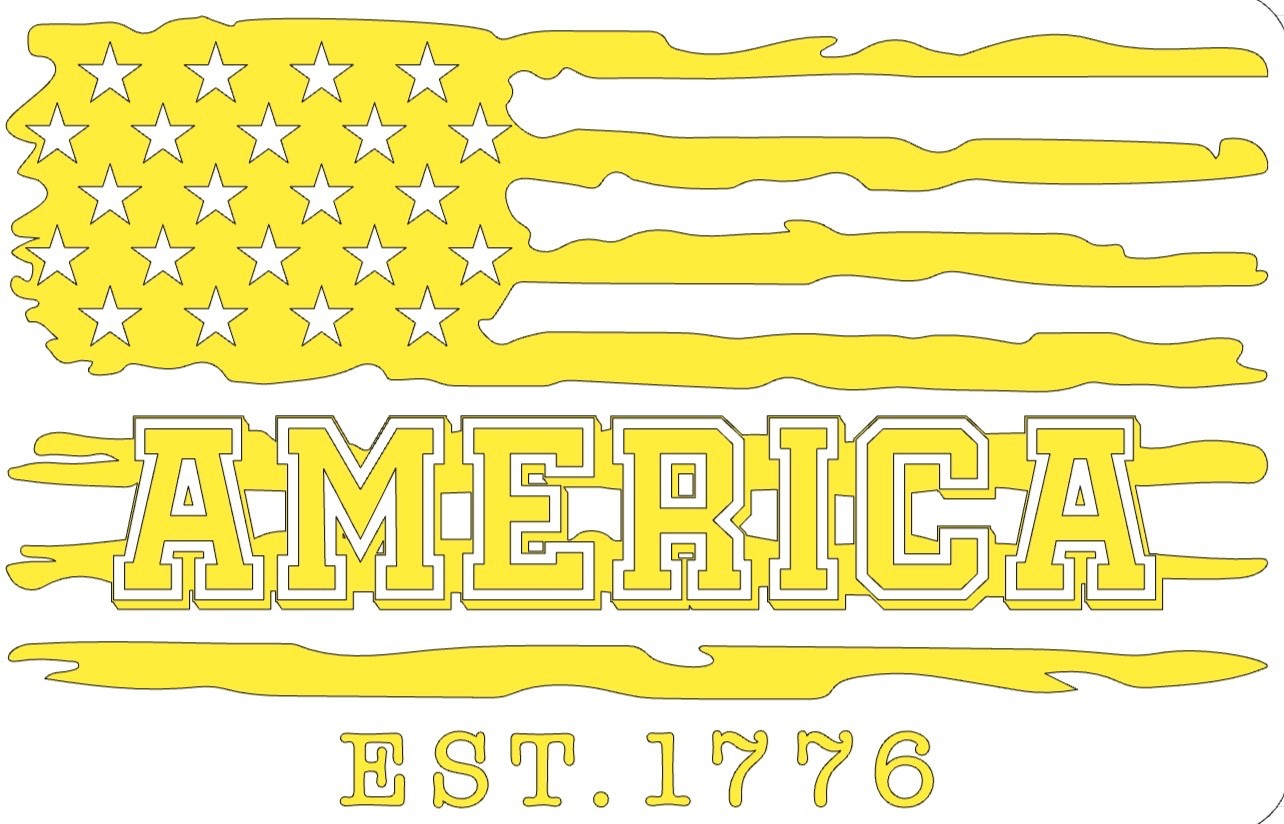 1776 America Vinyl Decal Sticker Patriotic American Flag USA Freedom