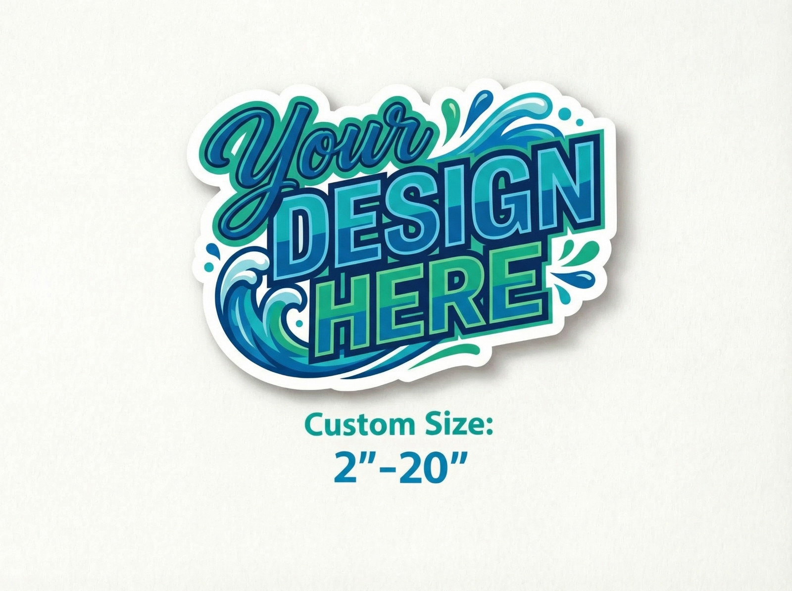 Custom Vinyl Logo Stickers Full Color Waterproof UV Resistant 2"-20" Upload Art