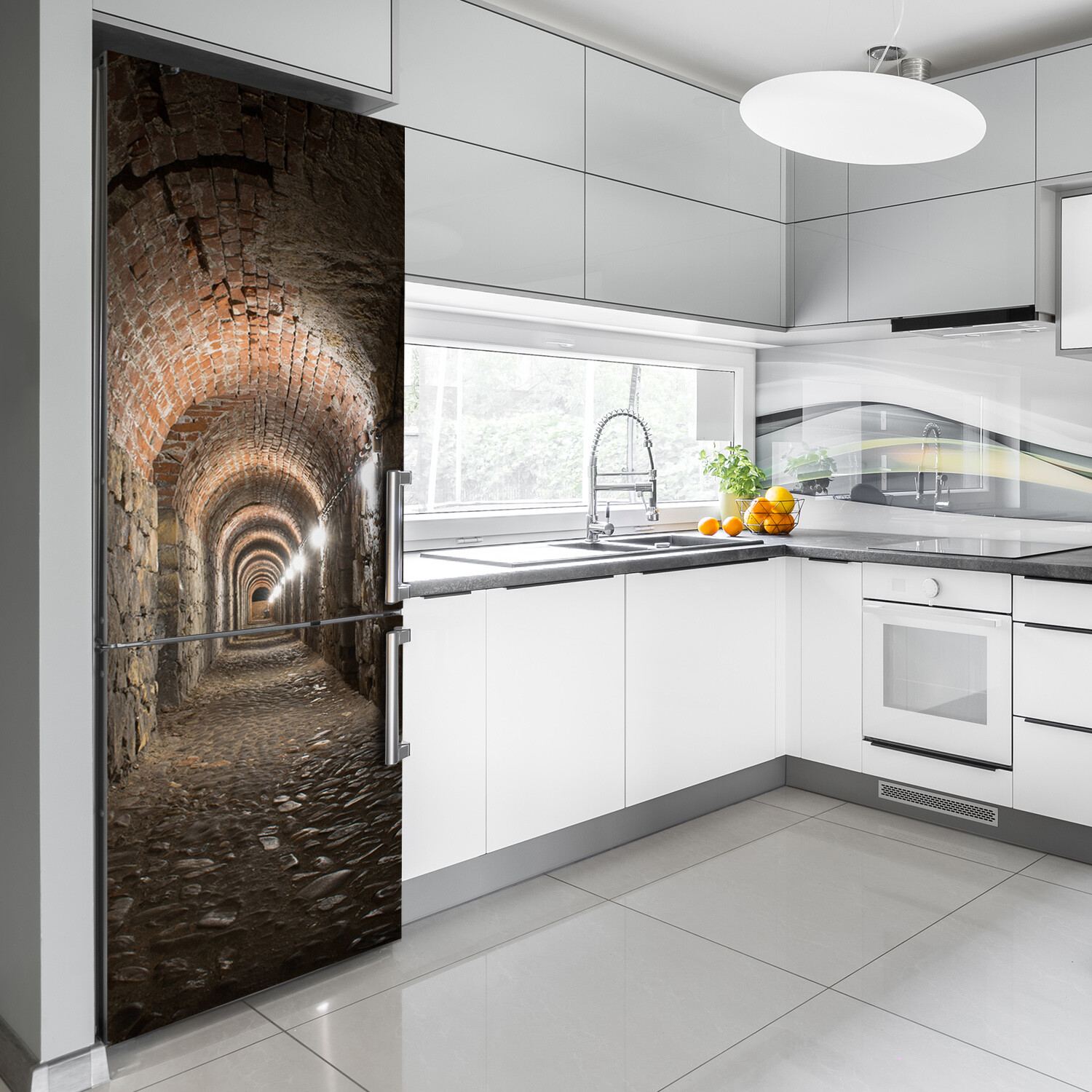 Magnet Sticker Refrigerator removable Decal Architecture basements
