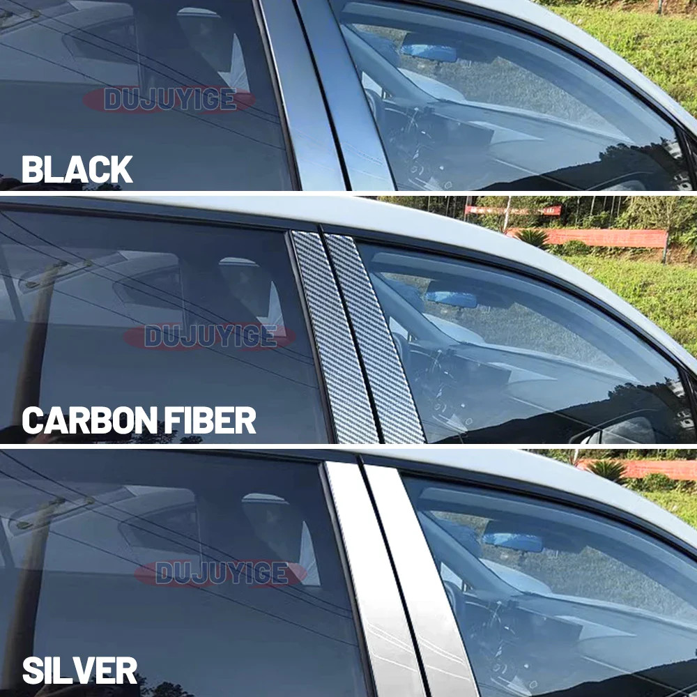 Carbon Fiber B & C Pillar Post Cover for Subaru XV GP (2011–2017) | Window Door