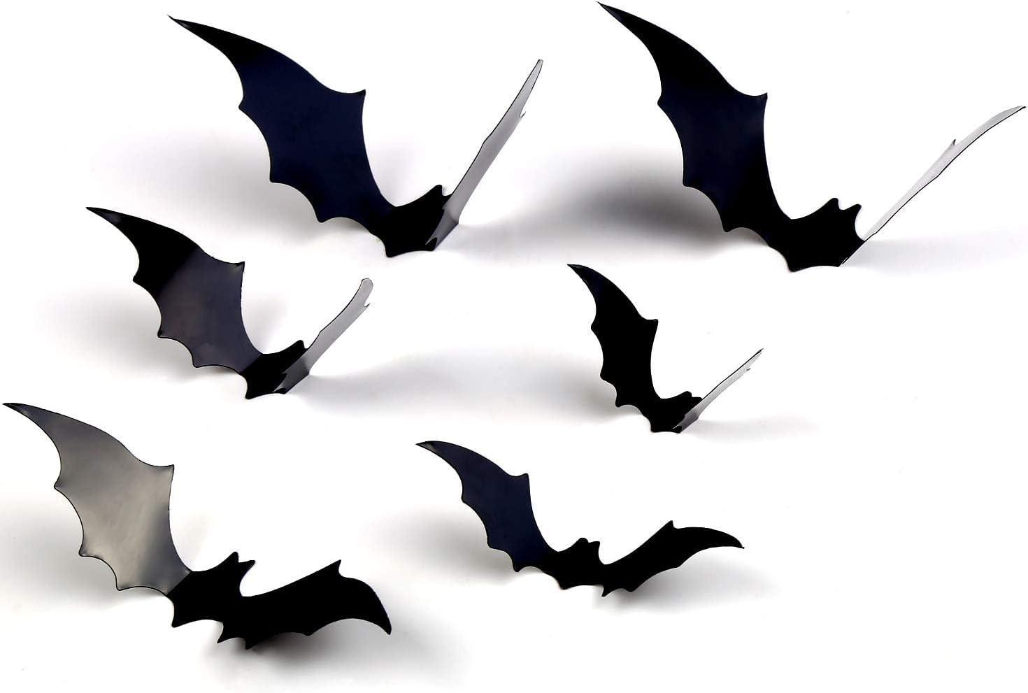 Bats Wall Decor, 120 Pcs 3D Bat Halloween Decoration Stickers for Home Decor 4 S