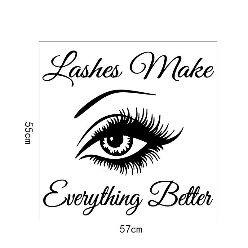 Removable Lashes Eye Quote DIY PVC Wall Sticker Home Decal Mural Room Decor AU