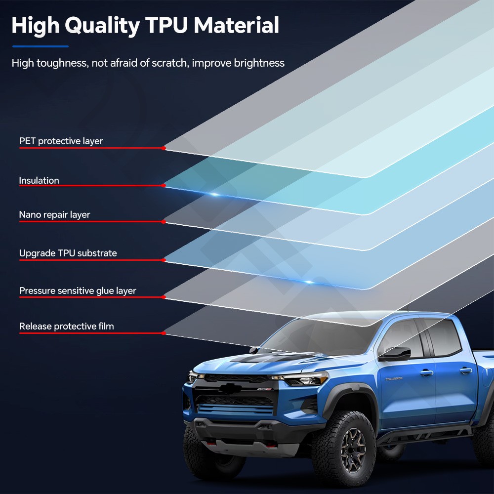 Chevrolet Colorado ZR2 2023-2024 Full Car PreCut Paint Protection Film Gloss PPF