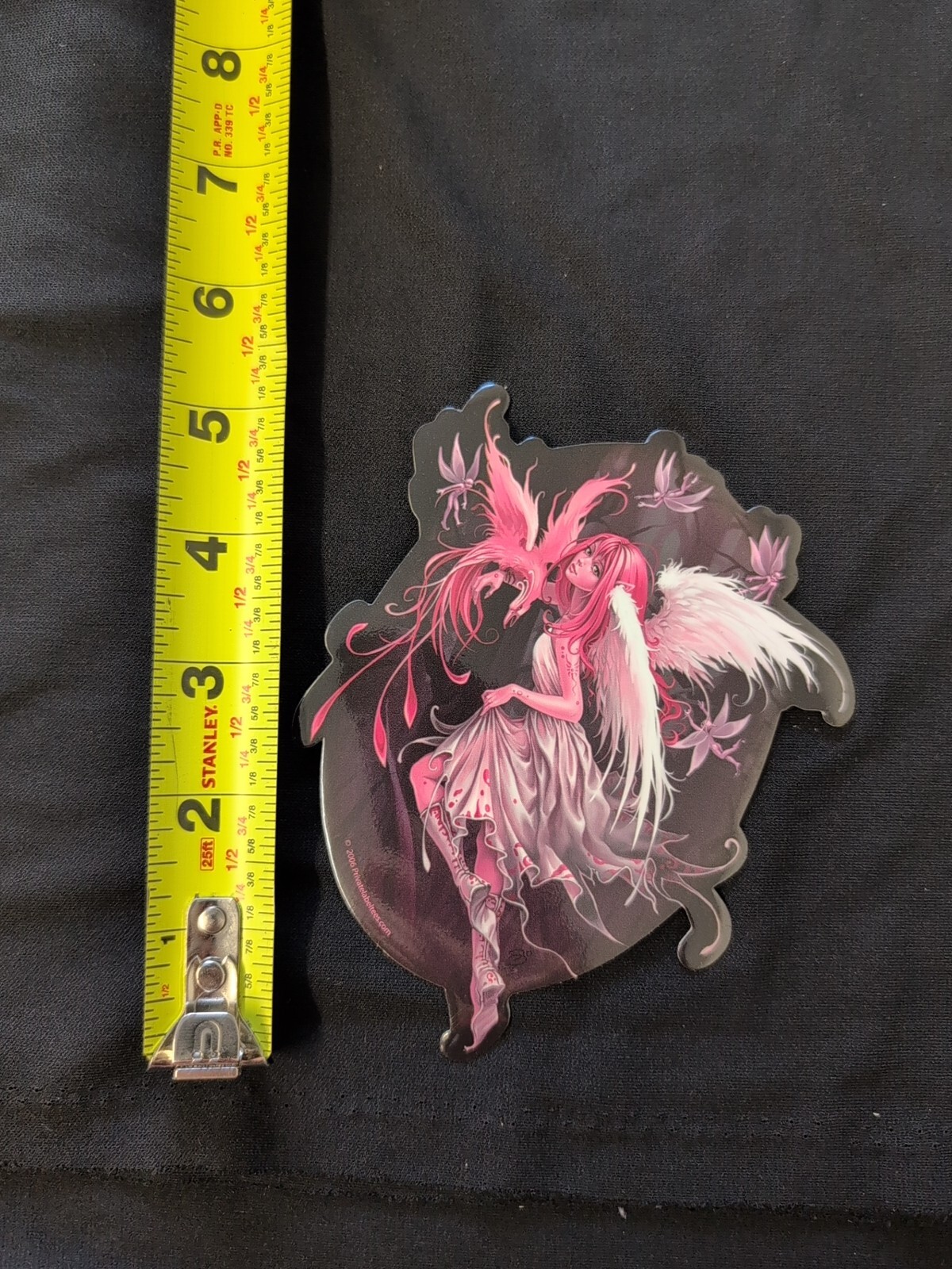 Pink Bird Wings Fairy With Phoenix Bumper Sticker Vinyl Decal 5.5”x 4.5”