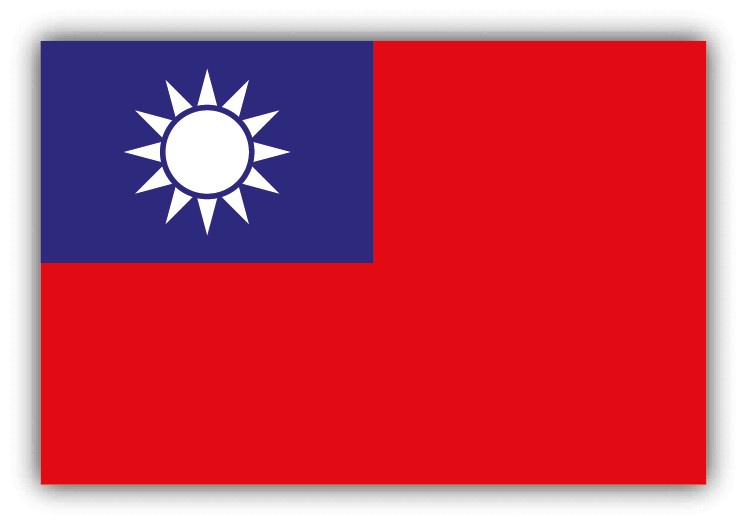 Taiwan Flag Car Bumper Sticker Decal
