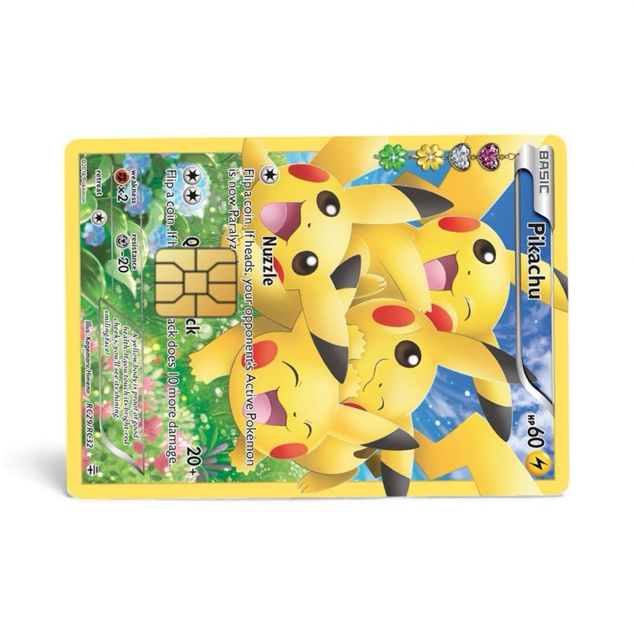 Pikachu Rc29/Rc32 Radiant Collection Credit Card Sticker