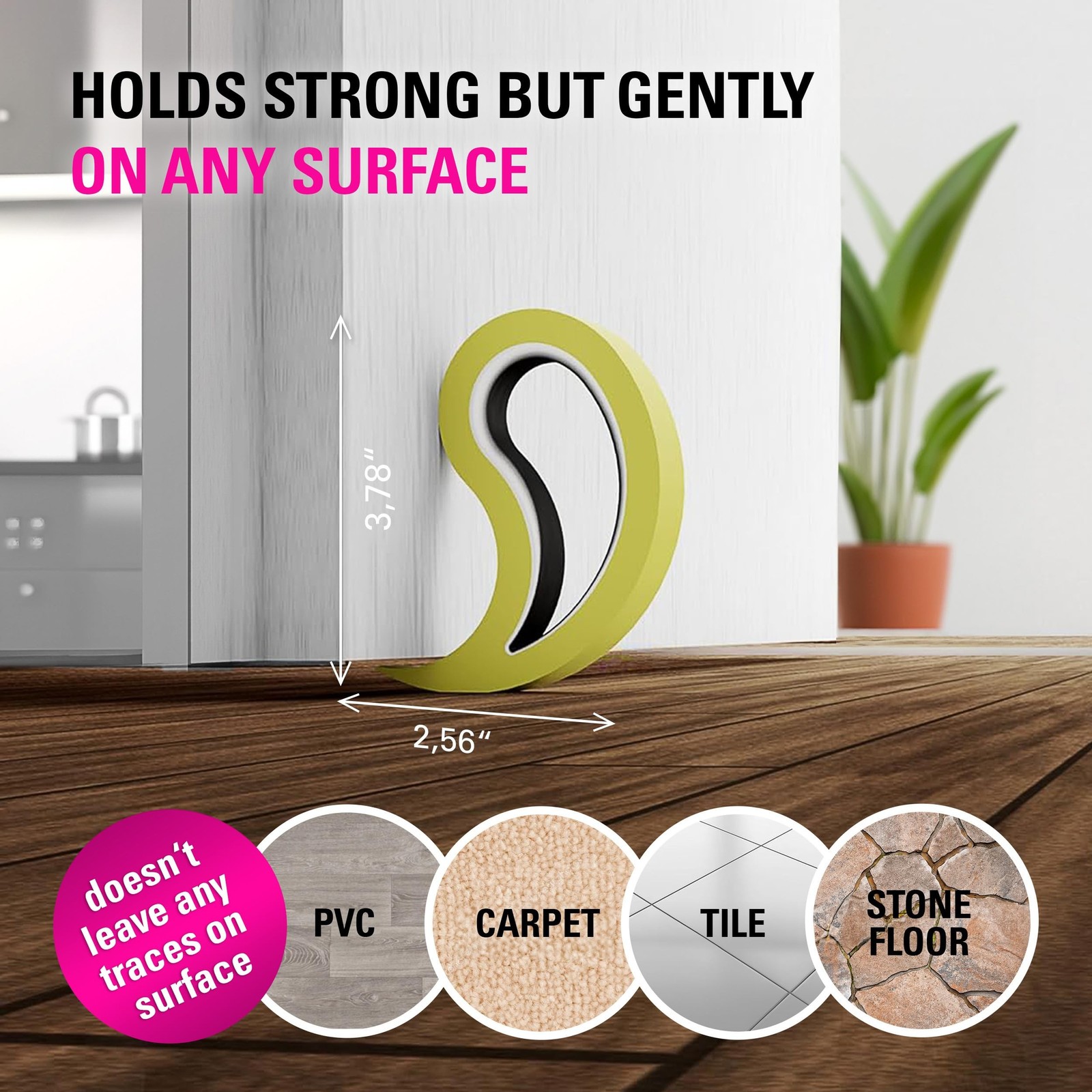 Stoppy Door and Window Stopper, Multi-Functional Wedge, Convenient Door Hook,…