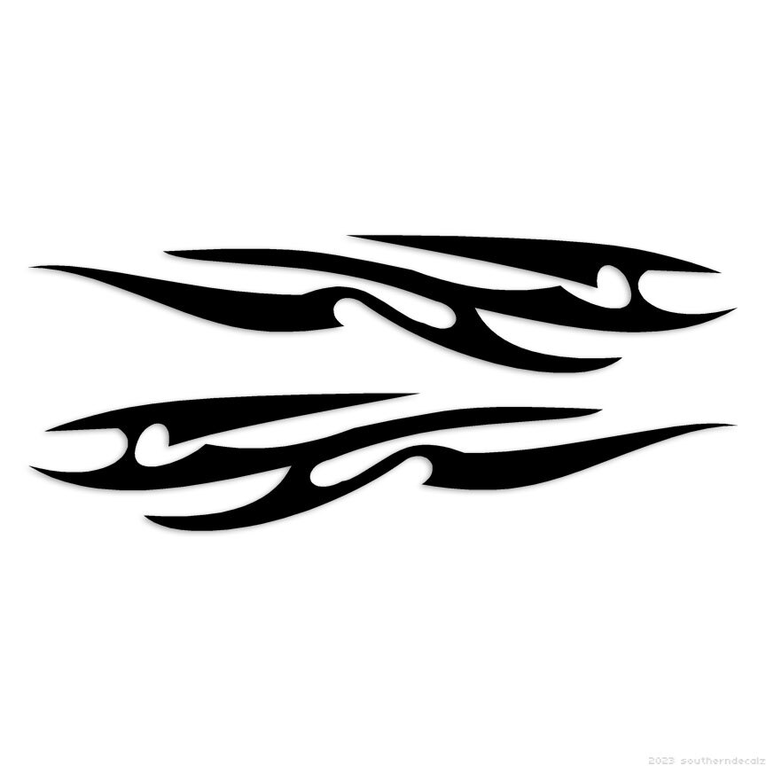 Pair Tribal Pinstripes – Decal Sticker – Multiple Colors & Sizes – ebn7467