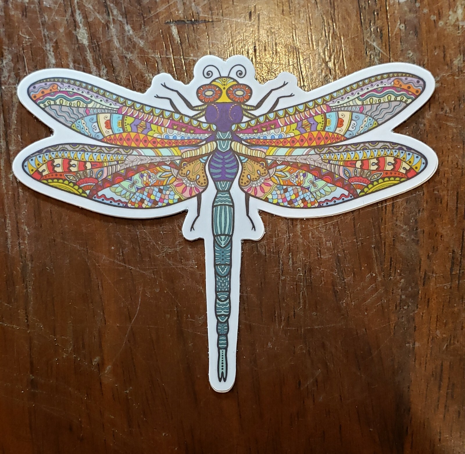 BOHO DRAGONFLY COLORFUL DIE CUT Sticker Vinyl 3 inch UV WEATHER RESISTANT