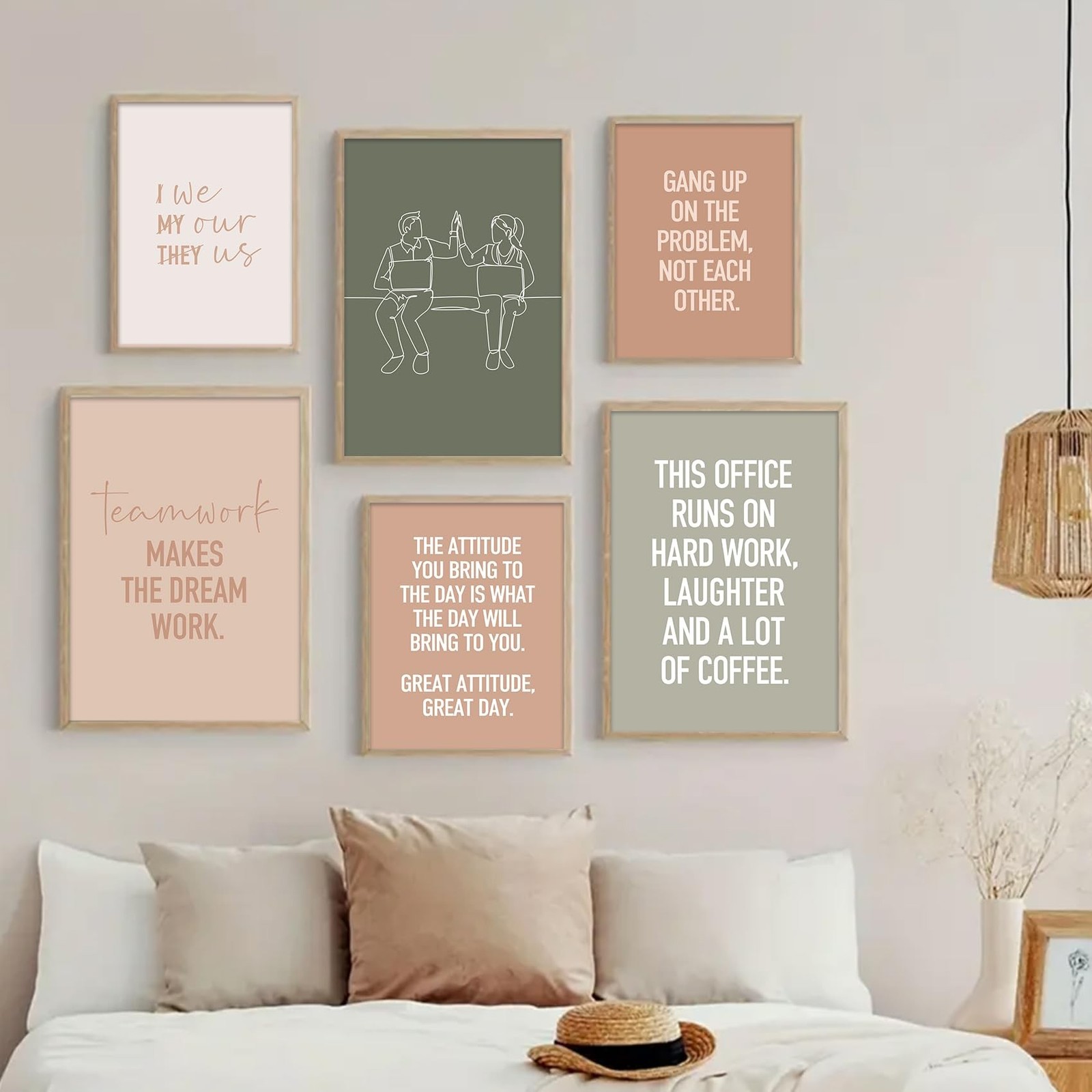 6Pcs Inspirational Office Wall Art Teamwork Motivational Wall Decor Positive …