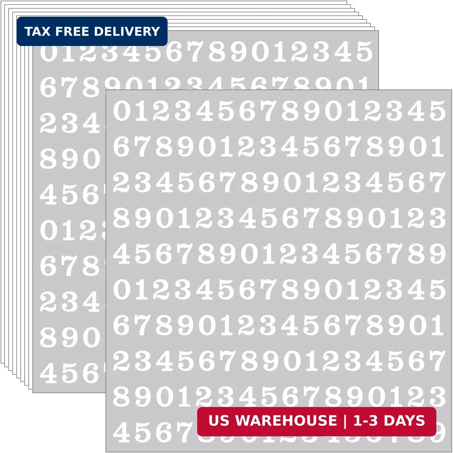 1600 Pcs 0.5 Inch Number Stickers,10 Sheets Vinyl Waterproof Mailbox Numbers,Sel