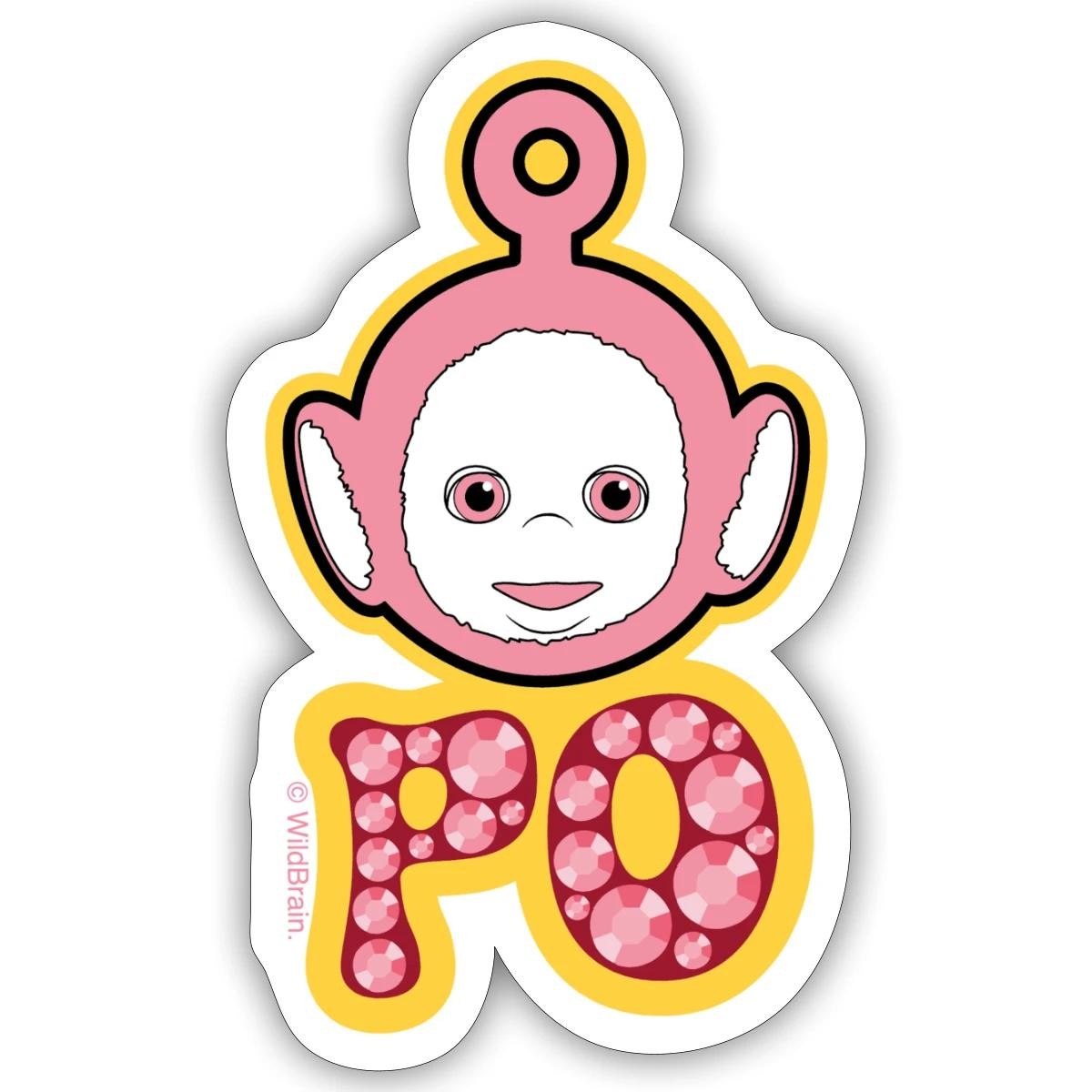 Teletubbies Po In Pretty Glitter Design Sticker, max. 4 x 4"