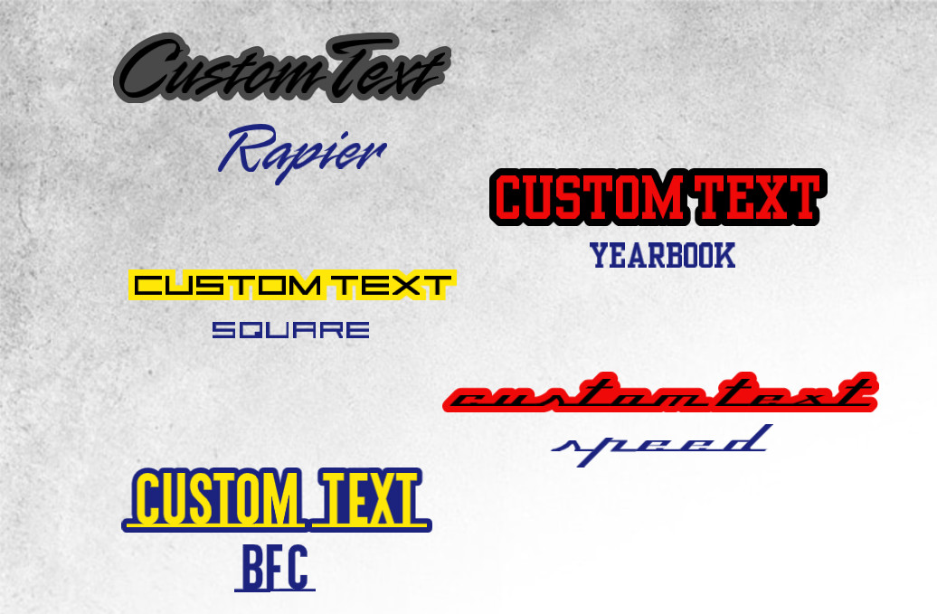 MULTI COLOR Custom Lazer Cut Car Acrylic Emblem Badge Customized Text Names LOGO