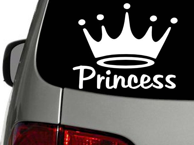 PRINCESS CROWN SIMPLE Vinyl Decal Car Wall Window Sticker CHOOSE SIZE COLOR