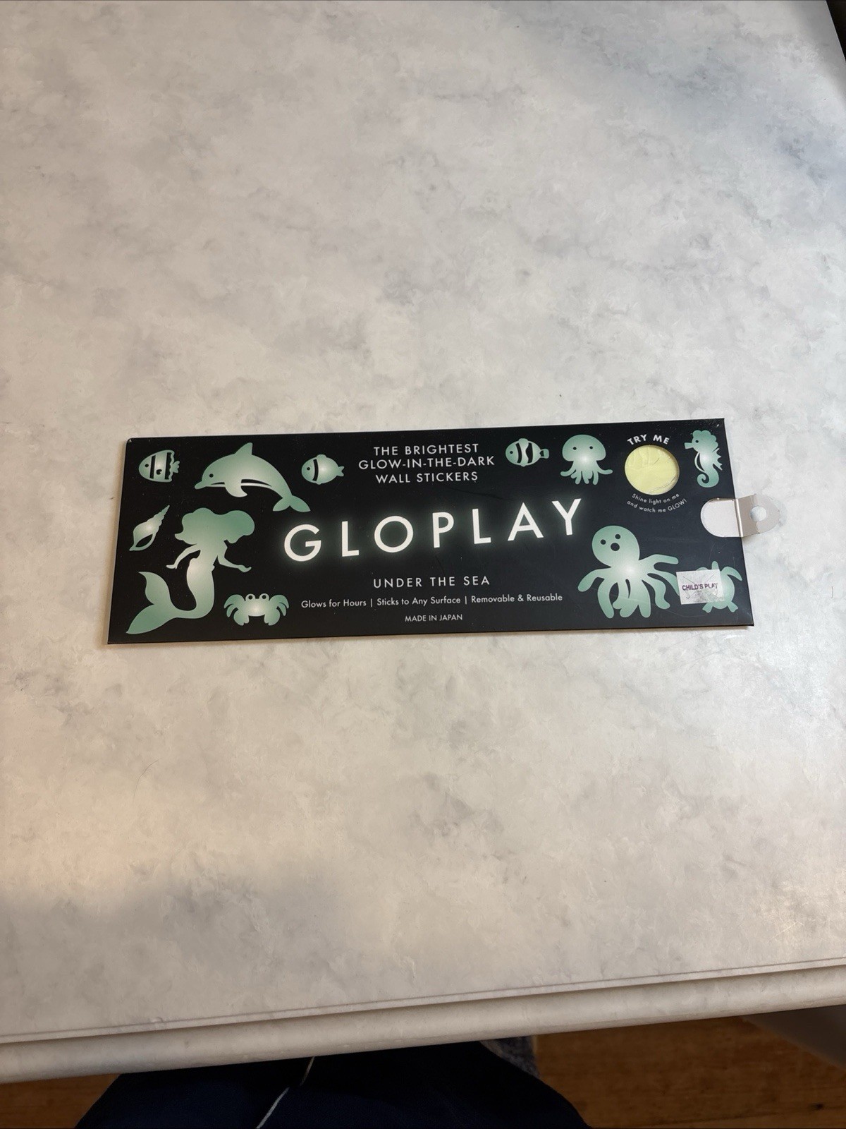 Gloplay Under The Sea Wall Glow-in-the-Dark Stickers Removable & Reusable New