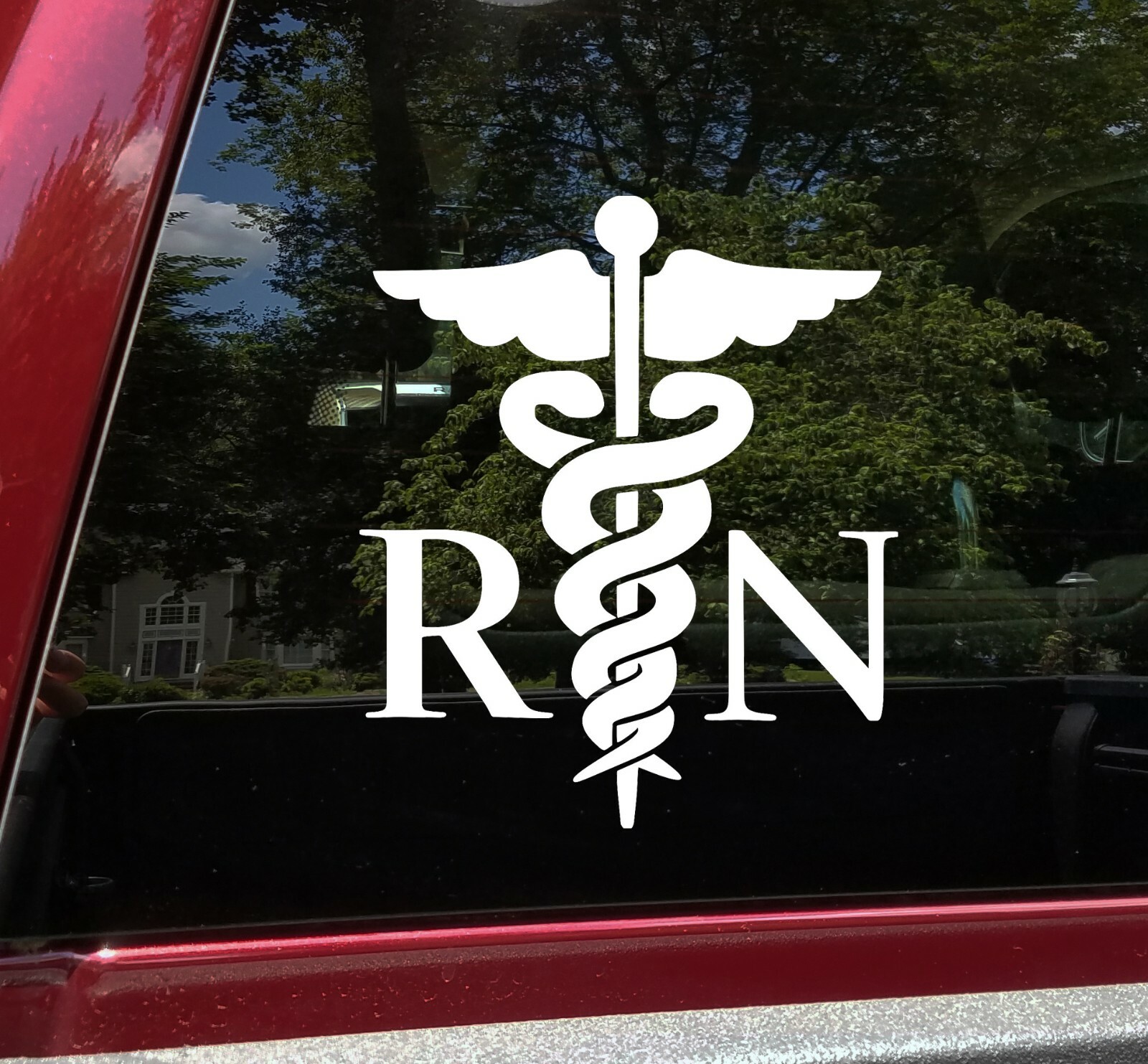 RN with CADUCEUS SYMBOL Vinyl Decal – Registered Nurse Hospital ER ICU Doctor