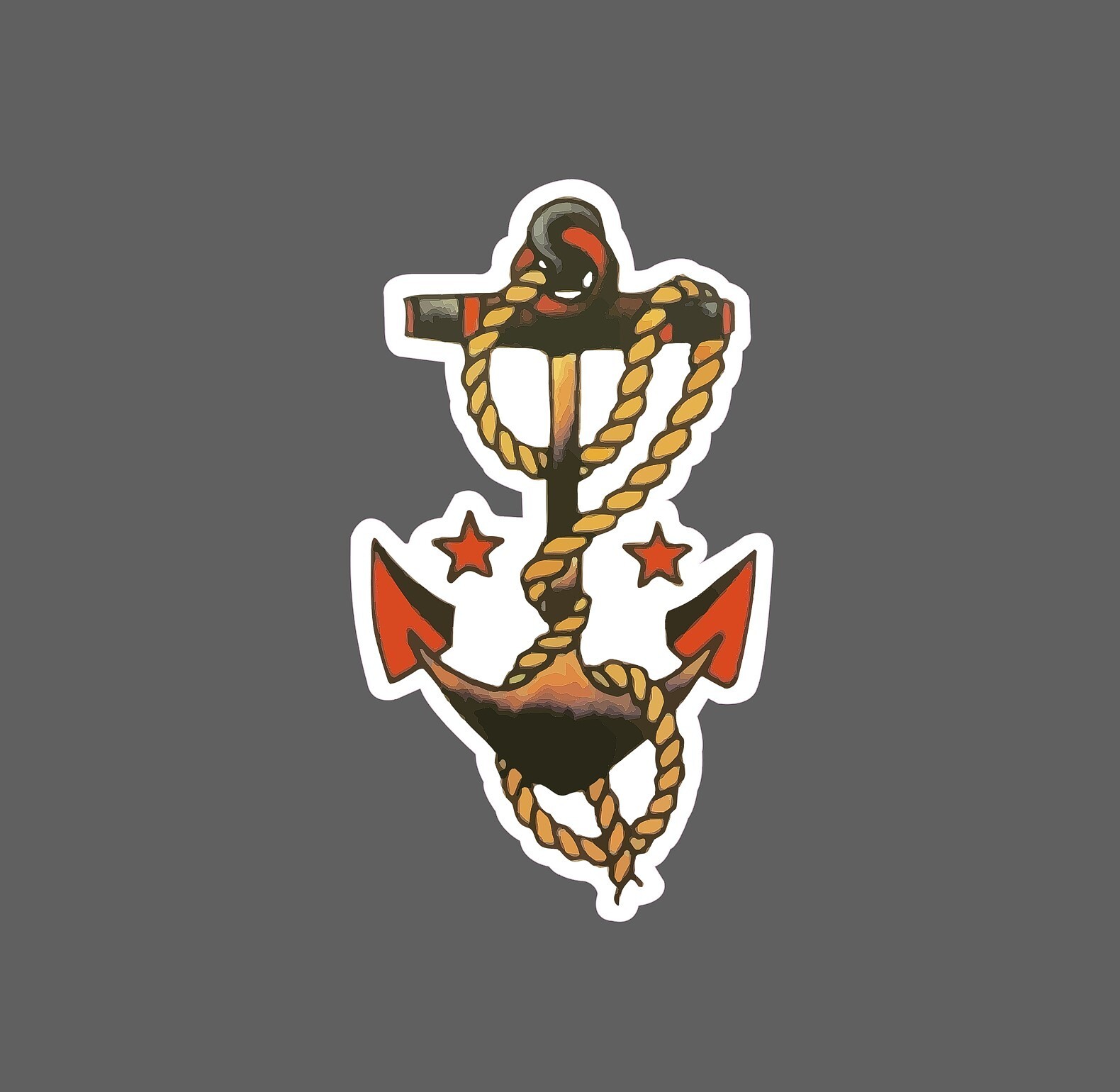 Anchor Sticker New School Waterproof Beach Ocean Nautical Gift NEW