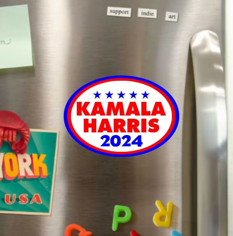 Kamala Harris for President 2024 Die Cut Glossy Fridge Magnet