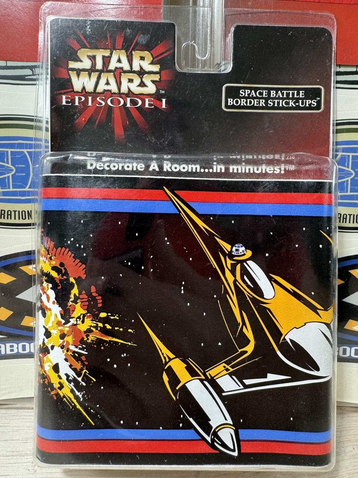 STAR WARS EPISODE 1 TPM JUMBO STICK-UPS 25 WALL STICKERS LOT OF 3 USA NOS 1999