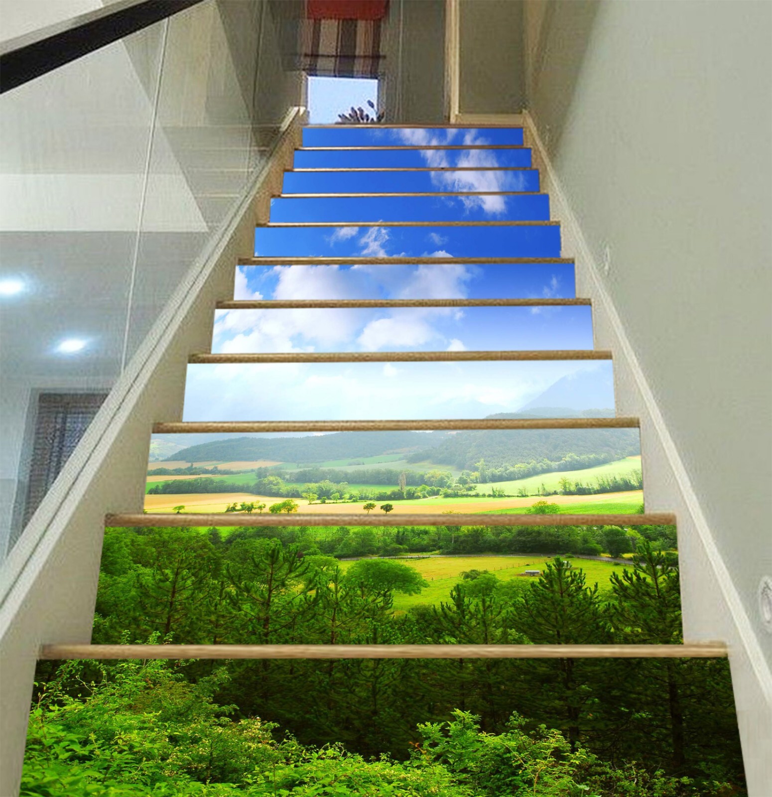 3D Green Woods AZ816 Stair Risers Decoration Mural Vinyl Wallpaper Kay