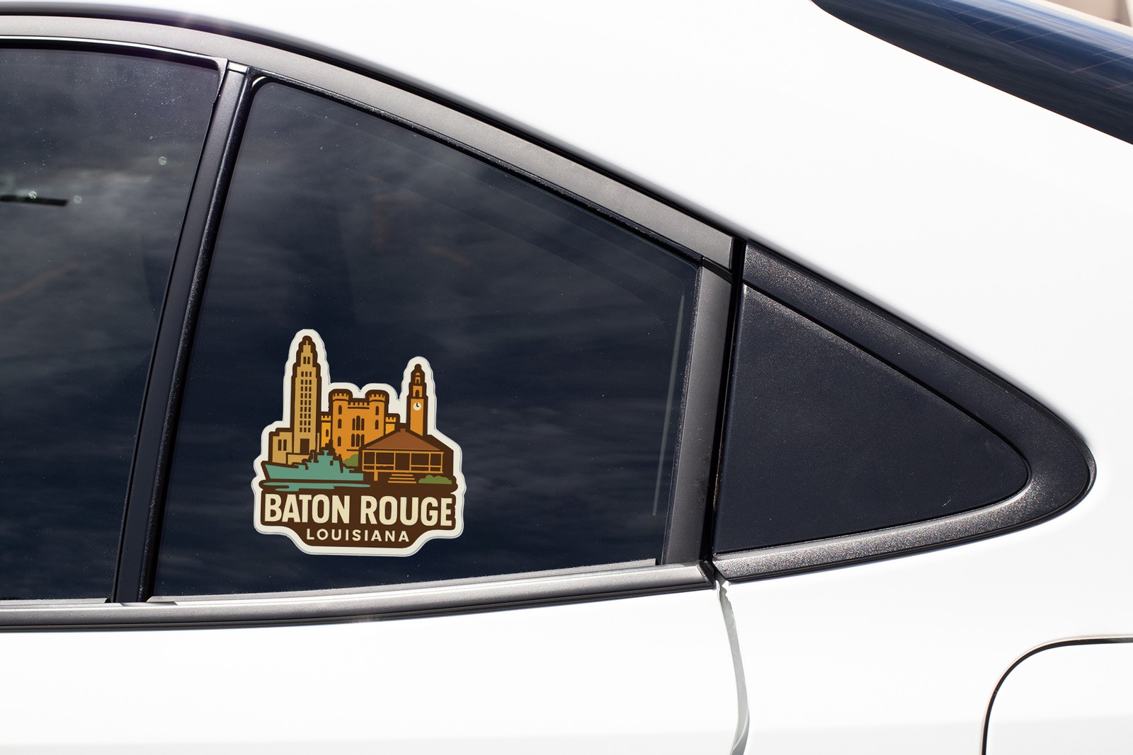 Baton Rouge Louisiana Sticker Decal Vinyl Die-Cut City Skyline Landmark Design