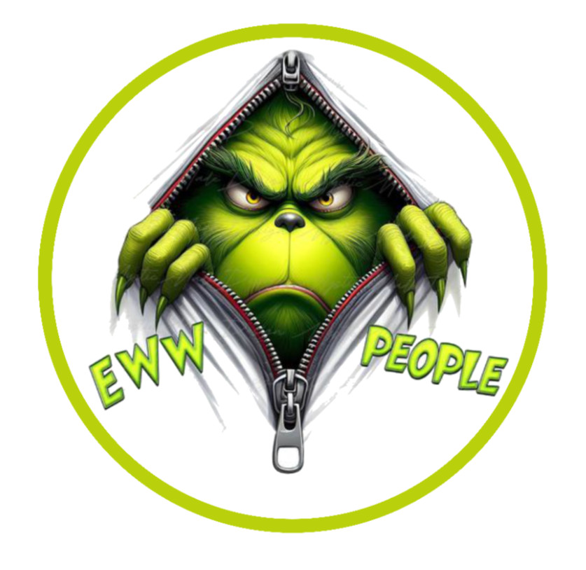 Christmas – Grinch "Eww People" 4" Vinyl Decal Sticker Gift Decor Jar Laptop Car
