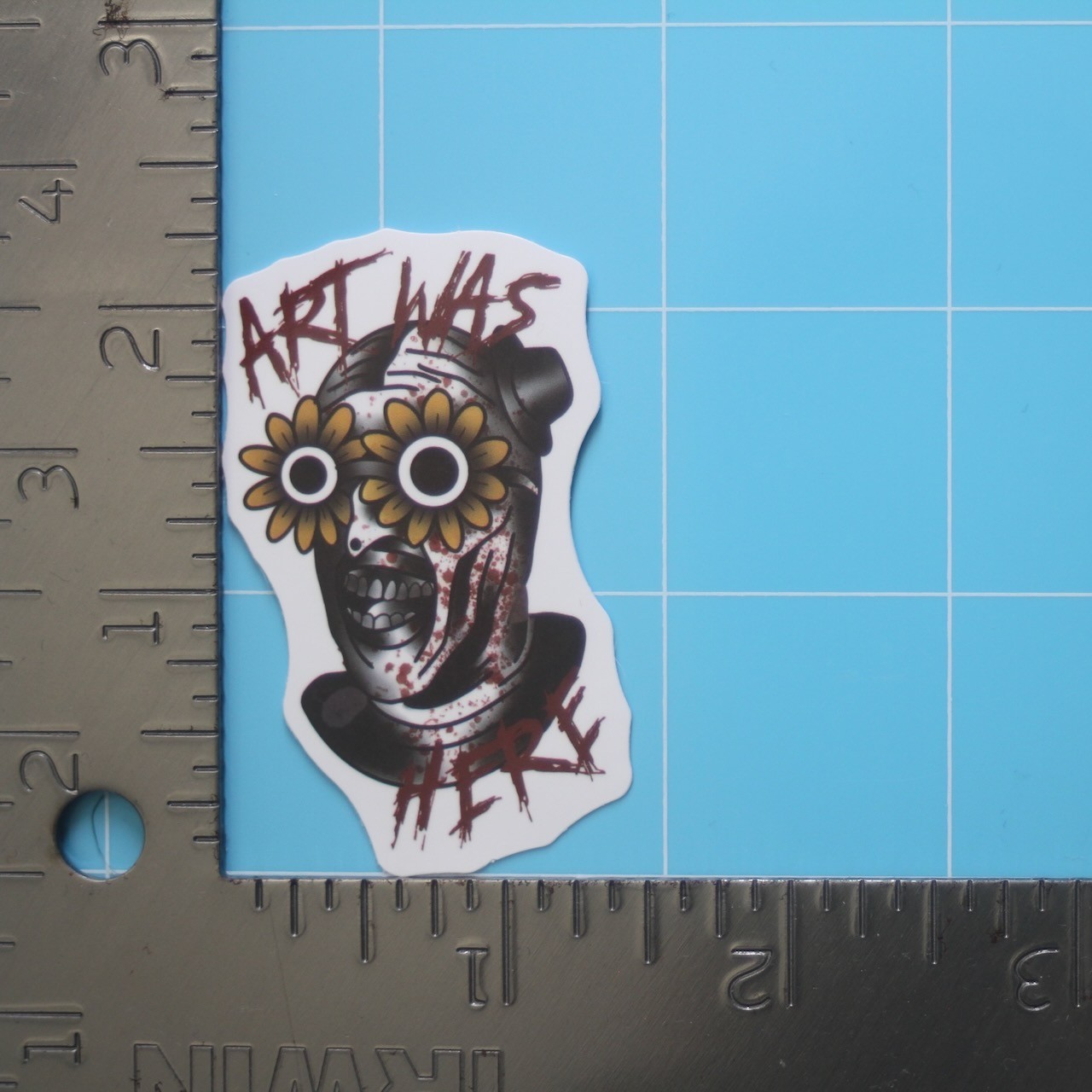 Terrifier Sticker (ART THE CLOWN) Bloody Horror Movie, Gloss PVC Decal
