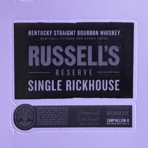 Russell’s Reserve 13,15, & Single Rick B – Mini Taster Bottle Labels, 18 Labels
