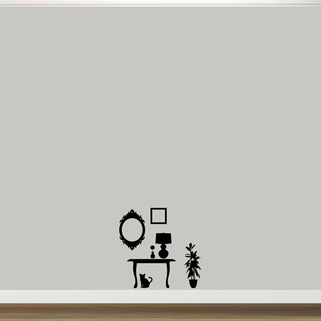Furniture Silhouettes Wall Decal Set – Wall Accents, Living Room, Entryway, Art