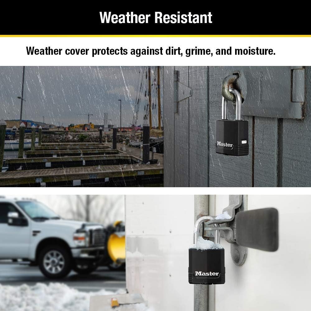Master Lock Black Magnum Keyed-Alike Padlocks with 3 Pack, and Silver