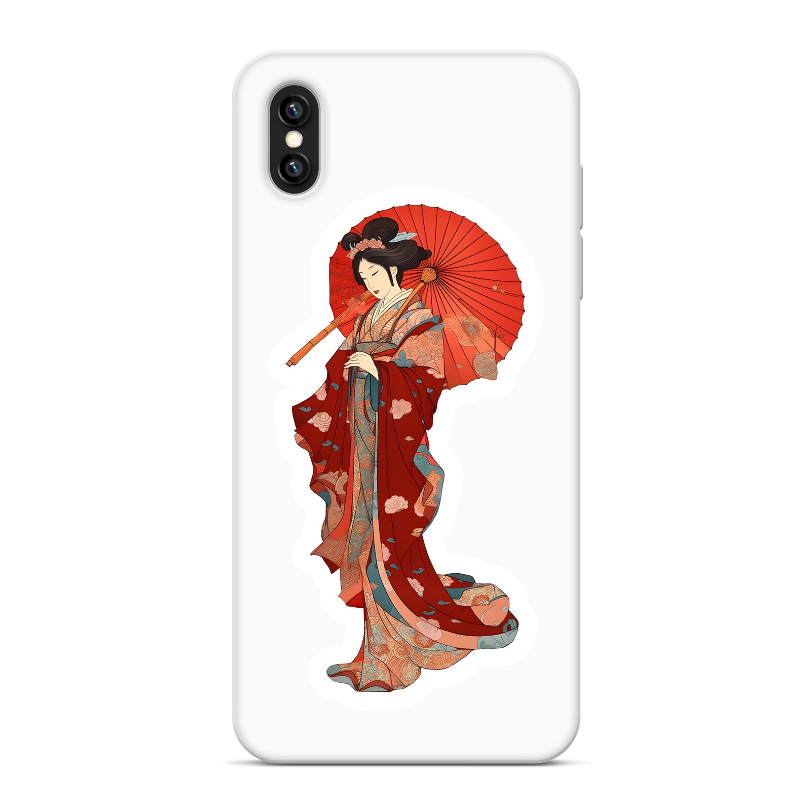 Geisha Sticker Japan Edo Period Art Japanese Women Vinyl Decal Car Laptop Phone