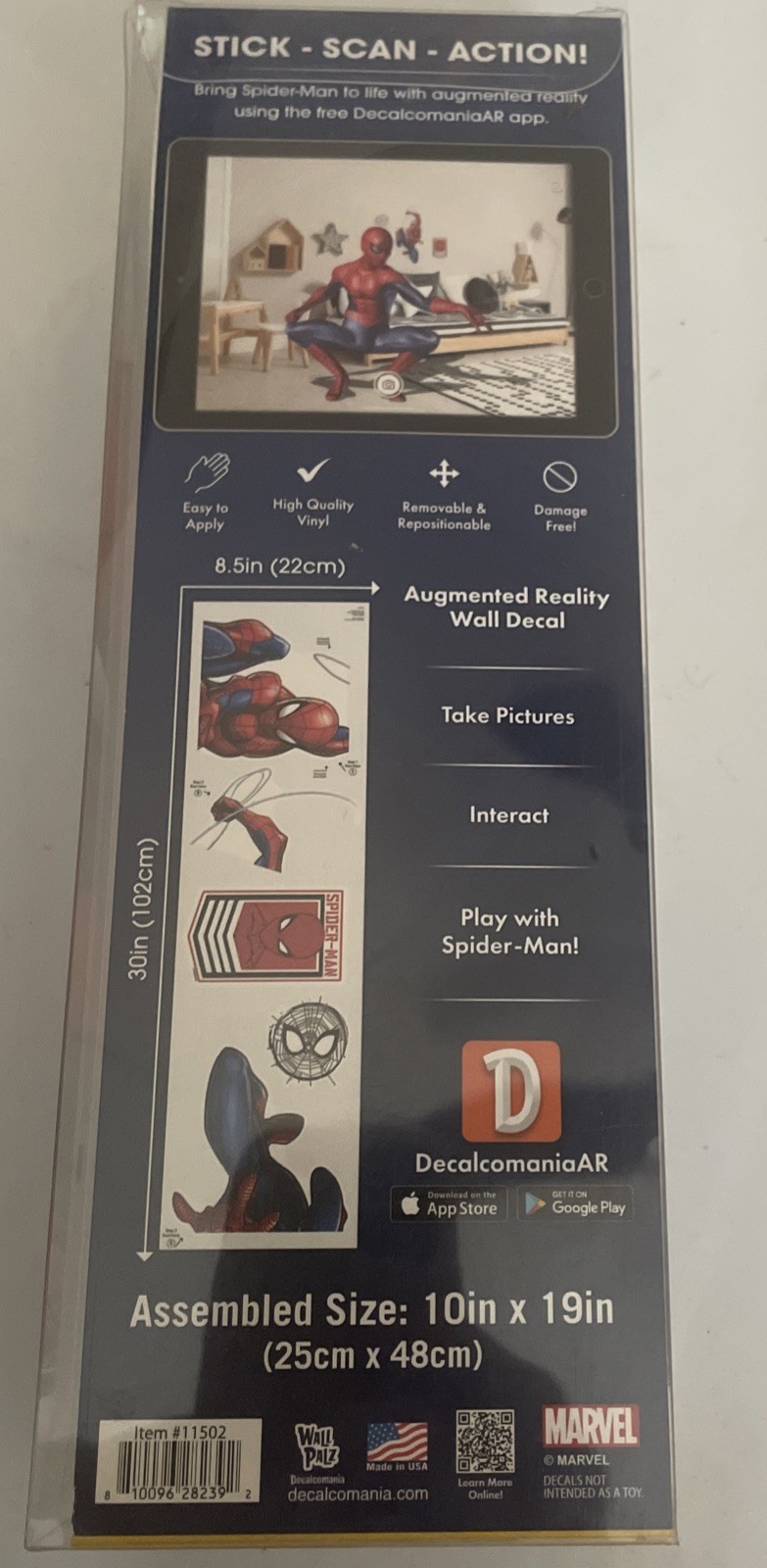 MARVEL Spider-Man Wall Decal – with 3D Augmented Reality Interaction
