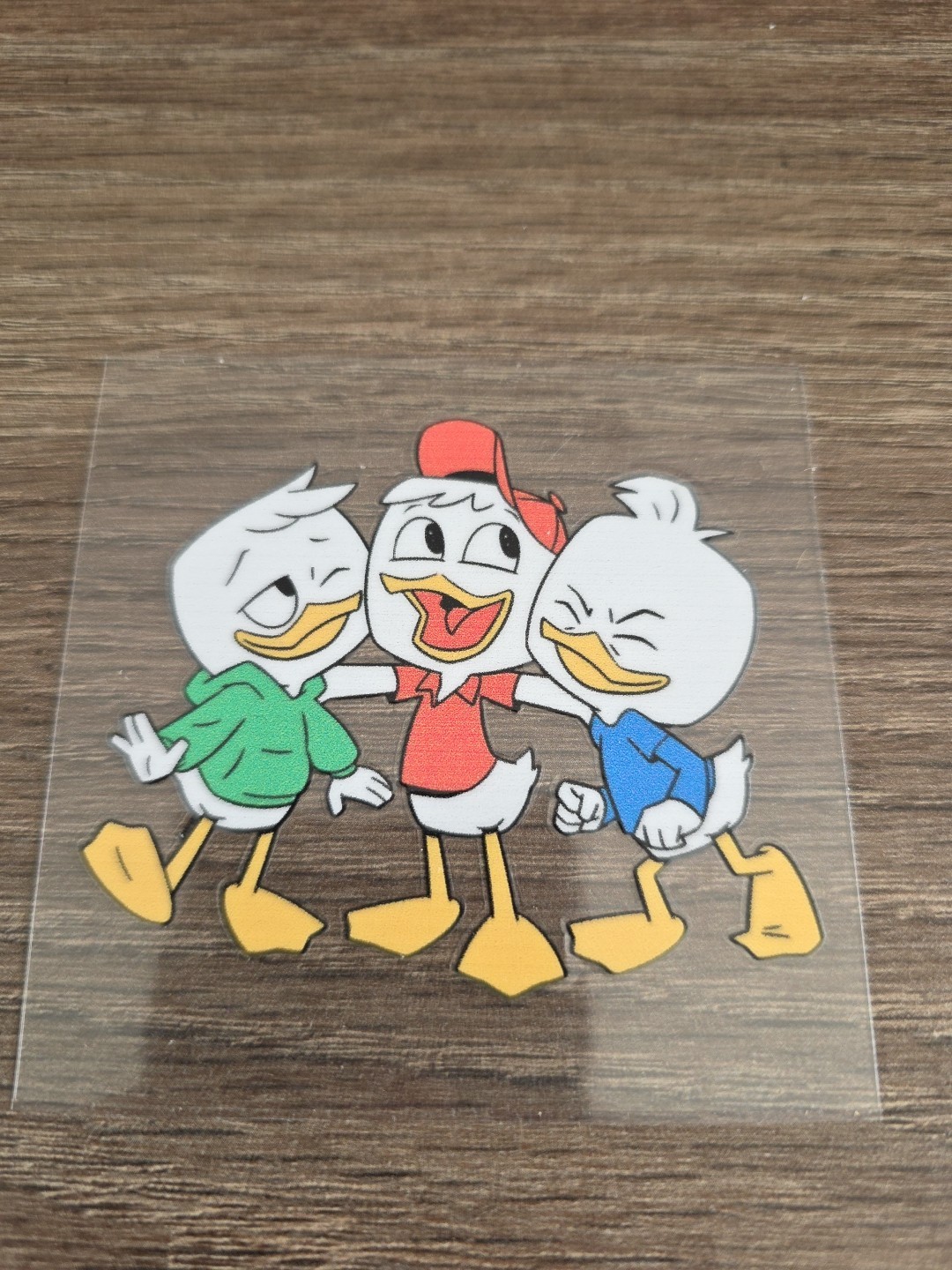 Hewie, Dewie, Lewie Retro Vintage Cartoon Raised UV DTF decal 3in X 3in