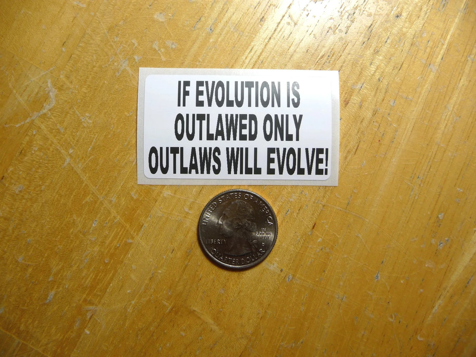 IF EVOLUTION IS OUTLAWED ONLY OUTLAWS STICKER DECAL 1 – 50 BULK PACK FUNNY