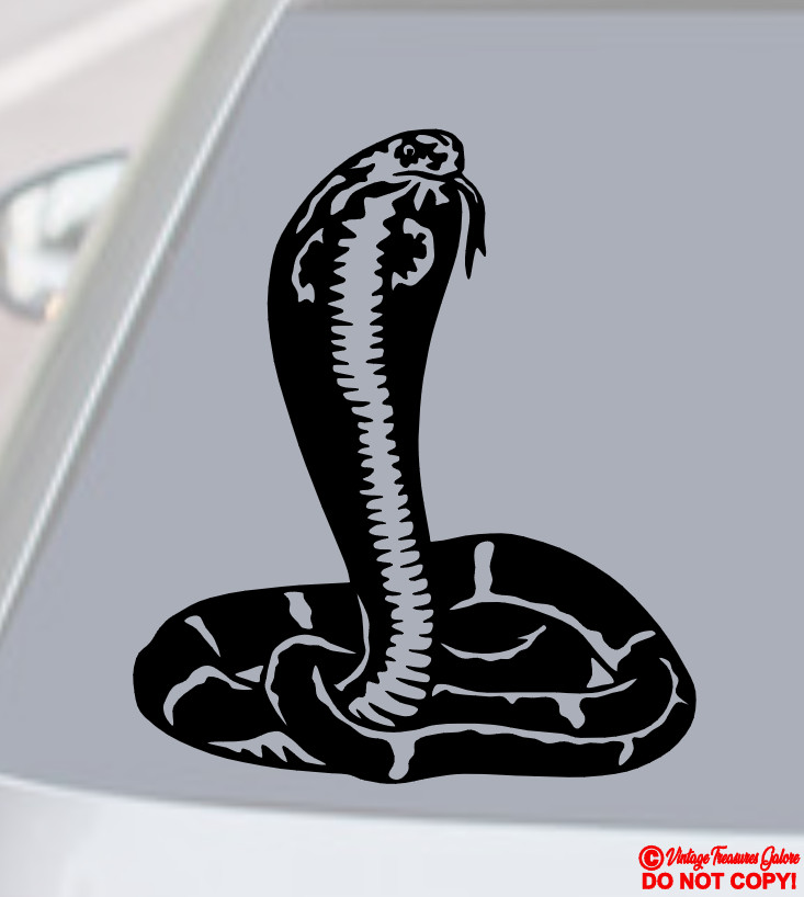 KING COBRA Vinyl Decal Sticker Car Window Wall Bumper SNAKE REPTILE ANIMAL JDM