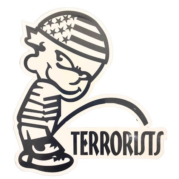 Piss on Terrorists Magnet 5" X 5" Car Truck Fridge Wall Decal Free Shipping!