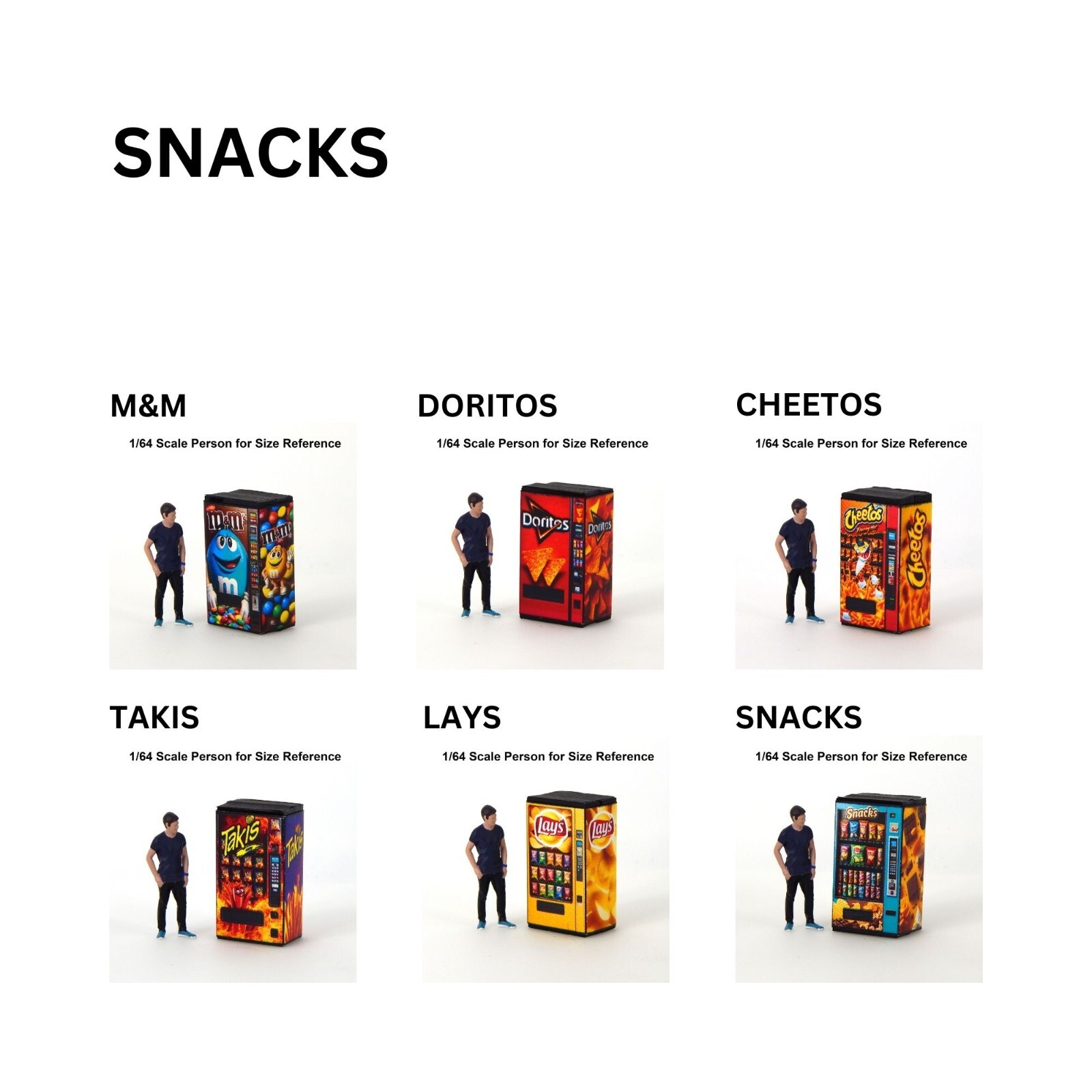 1/64 DIY Diorama Vending Machine SET OF 4 Blocks & CHOOSE 4 STICKERS S Scale