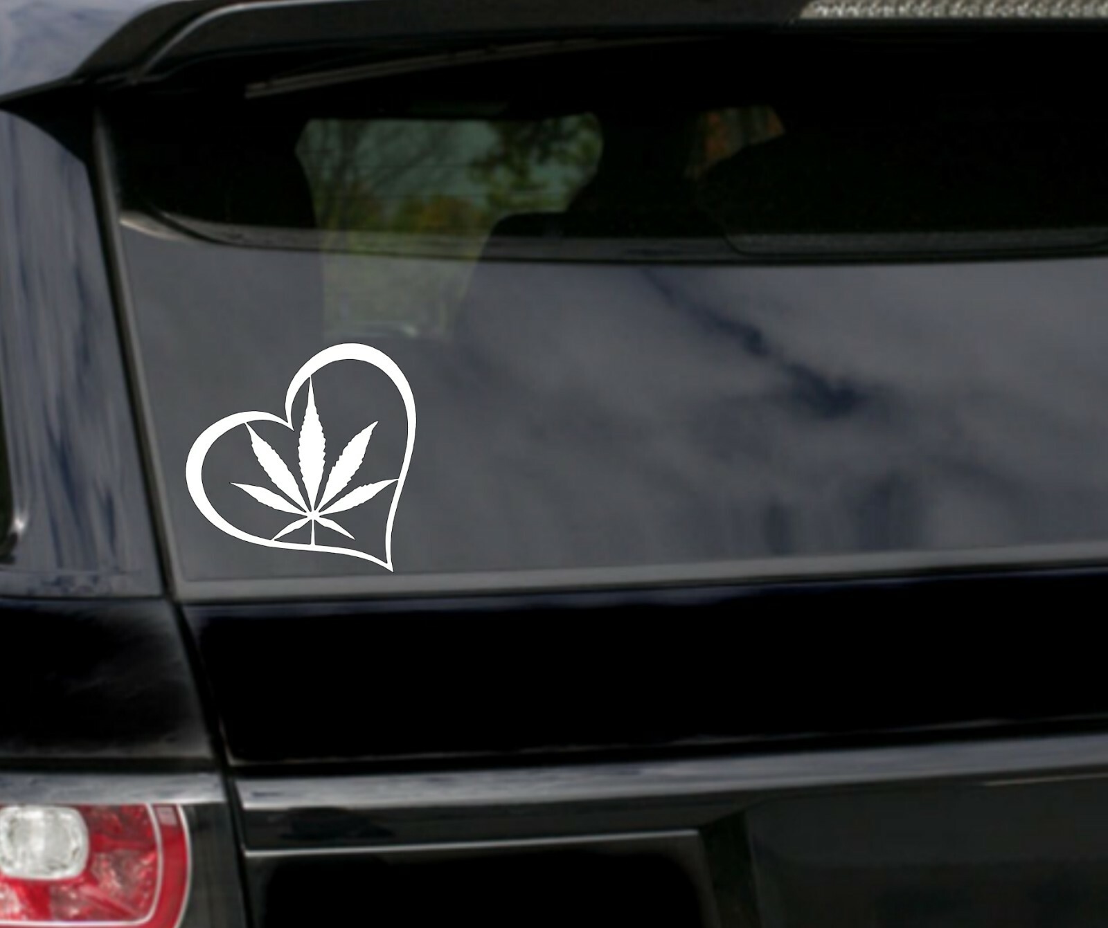 Pot Leaf heart Cannabis Vinyl Decal Sticker 420 Marijuana Weed 3"
