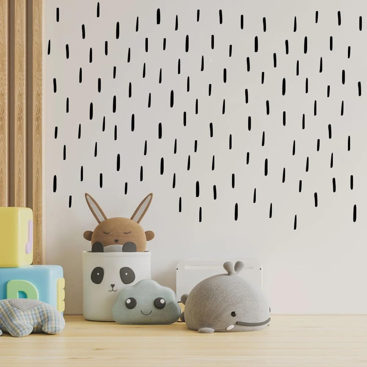 Black Wall Decals – 10 Irregular Shape Vinyl Sticker Packs – Minimal